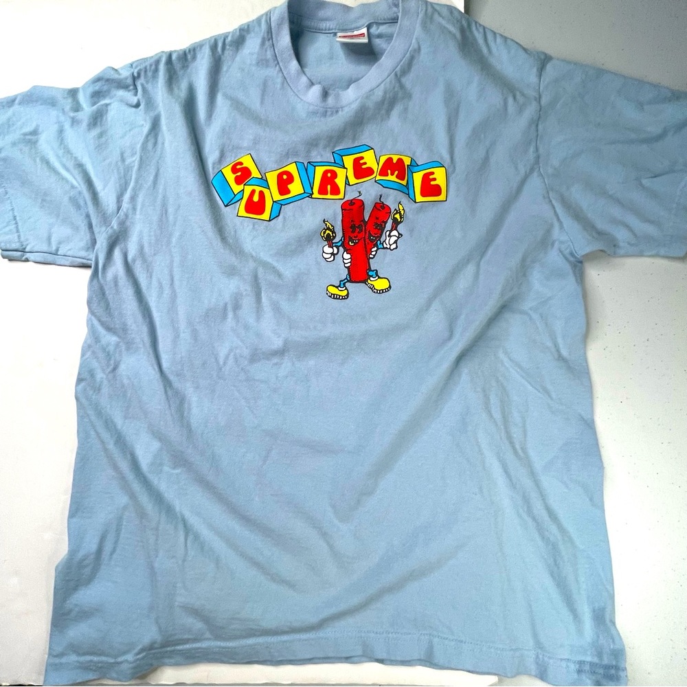 Supreme Dynamite TNT Blue Mens Medium Size Tee Shirt